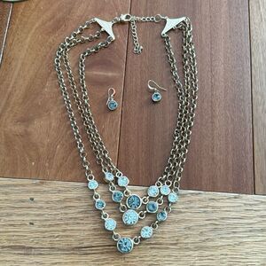 Necklace and earrings layers set‎